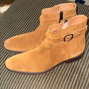 Johnston & Murphy mens suede zip up boots sz 11